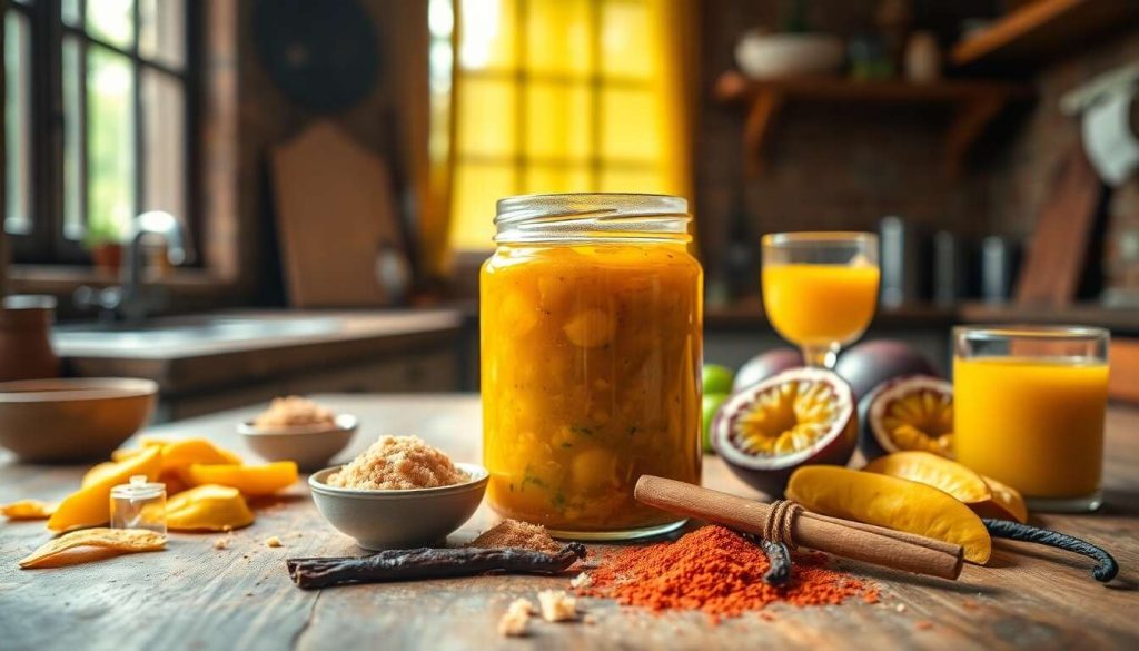 Recette chutney épicé mangue-passion