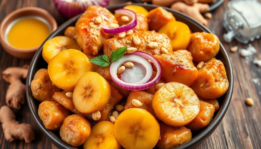 Recette de Poulet Nana Benz à la Banane Plantain