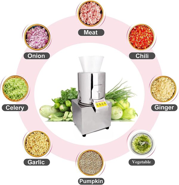 Hachoir Électrique Professionnel 400W, Broyeur de Légumes et Viande en Acier Inoxydable, 220V, Capacité 40-60kg/h, Idéal pour Restaurants, Cantine et Cuisine Familiale, Facile à Nettoyer