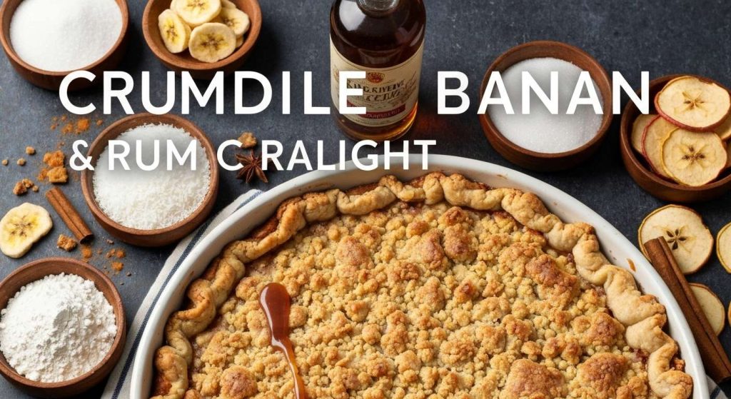 Crumble Pomme Banane : délice Noix de Coco et Caramel au Rhum