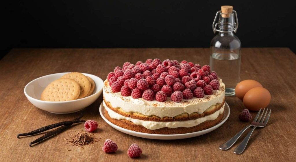 Recette de tiramisu aux framboises, vodka et tonka