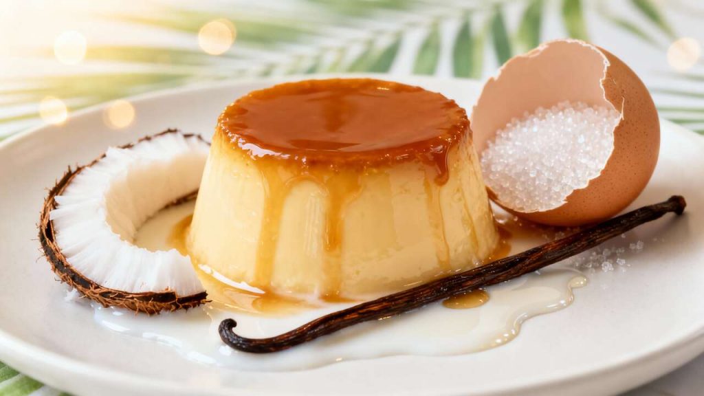 Flan coco au Malibu : recette exotique et facile