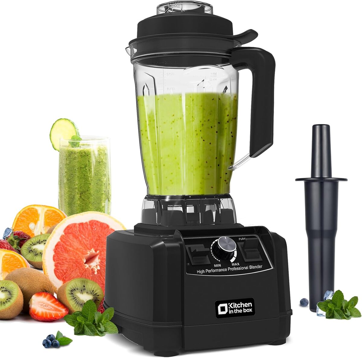 Blender Professionnel 2L 1500W Kitchen In The Box - Mixeur Haute Performance Lames 8 Points - Argent