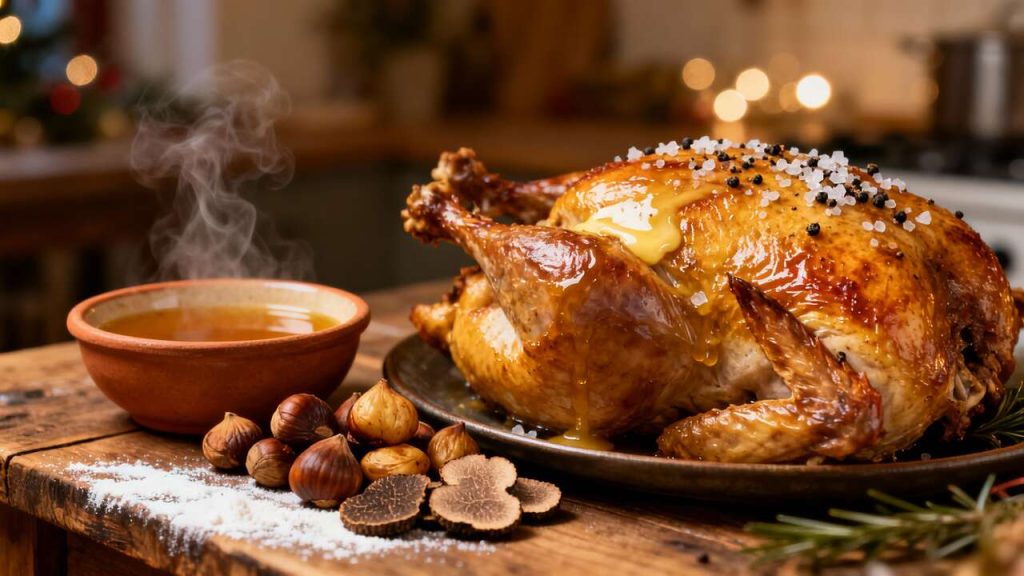Recette facile : chapon de Noël au four