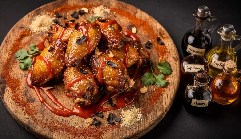 Ailes de poulet marinées au miel et soja : recette épicée