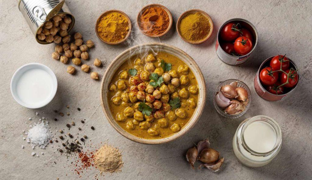 Recette rapide : curry de pois chiches aux épices douces