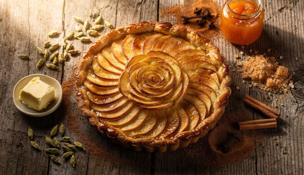 Recette de tarte aux pommes et cardamome verte