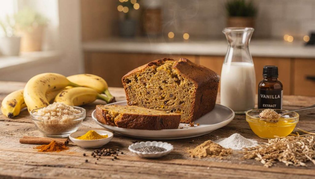 Recette de banana bread au golden latte