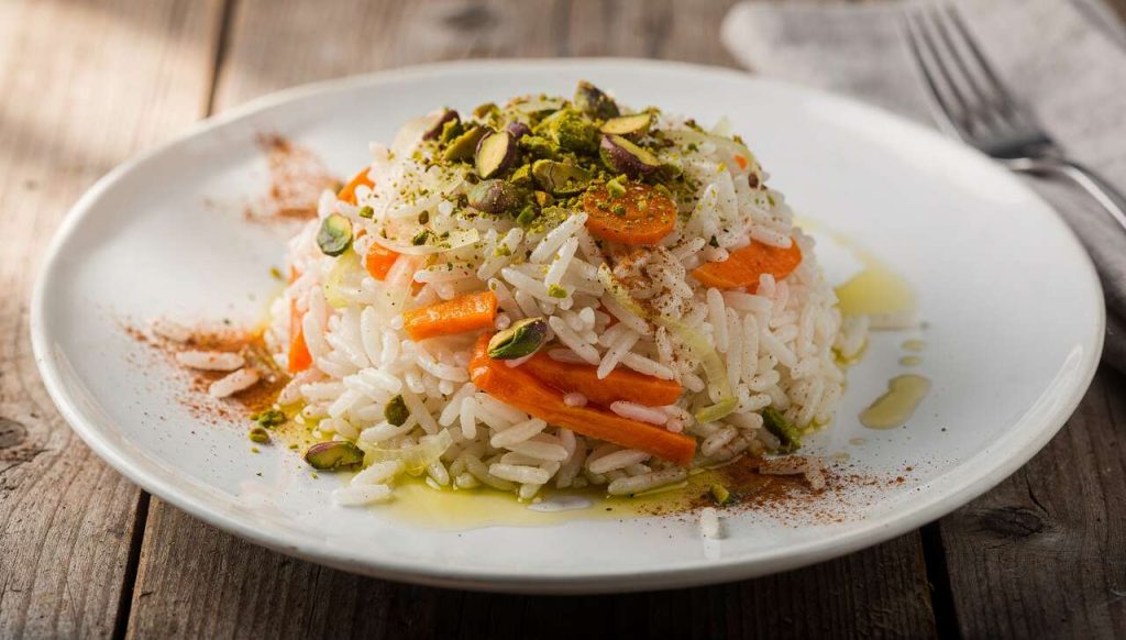 Riz Pilaf : recette aux Carottes et Pistaches