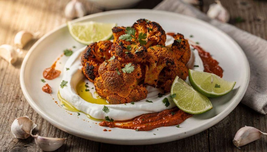 Chou-fleur rôti à la marinade tandoori : recette savoureuse