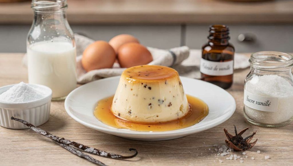 Crème renversée aux trois vanilles : recette gourmande