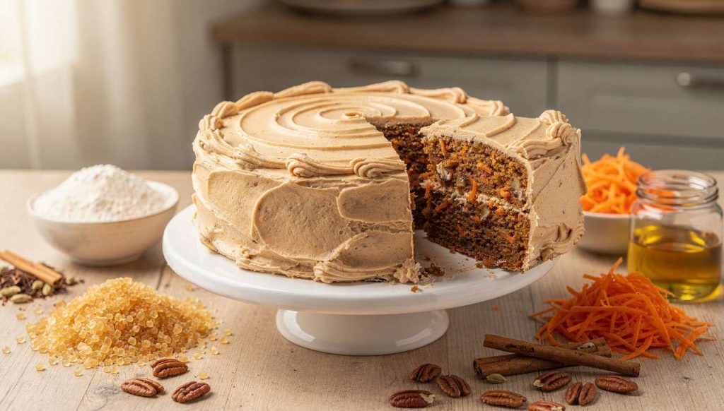Carrot cake au chai : recette avec glaçage à la cannelle