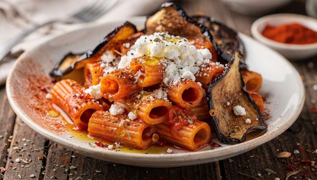 Pasta alla norma au paprika fumé : recette savoureuse