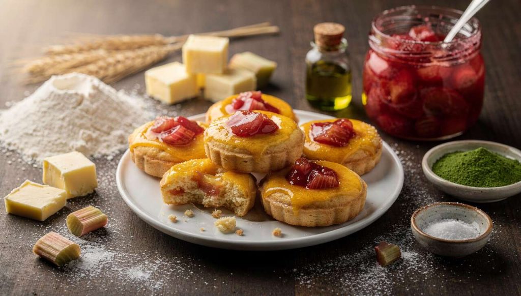 Petits sablés rhubarbe et pandan : la recette gourmande