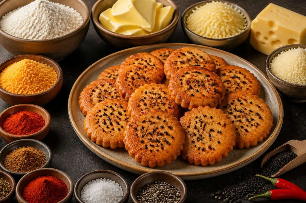 Recette de sablés festifs au fromage et épices