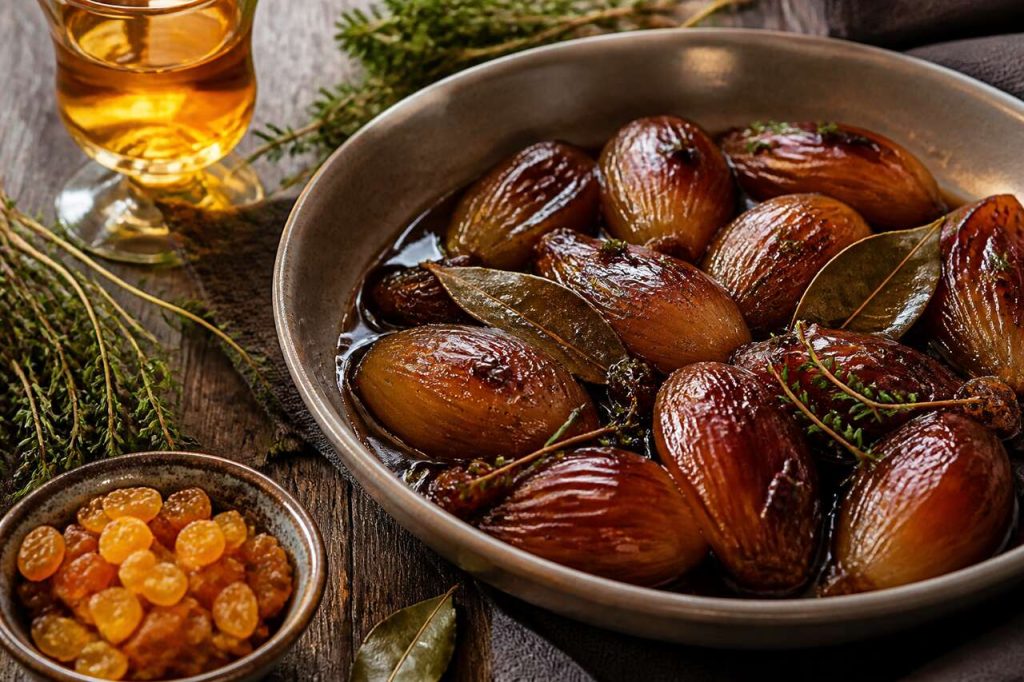 Recette d'échalotes braisées au xérès