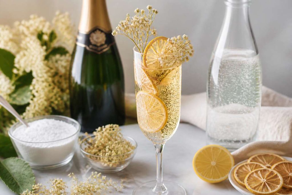 Recette de champagne à la fleur de sureau