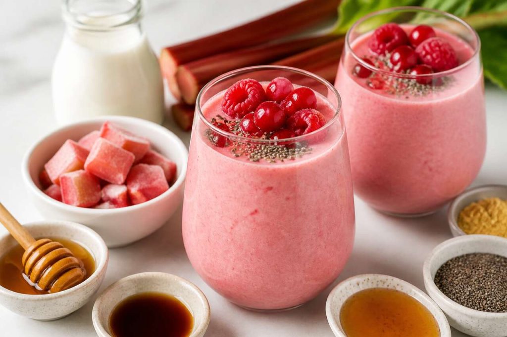 Recette de smoothie au kéfir et à la rhubarbe