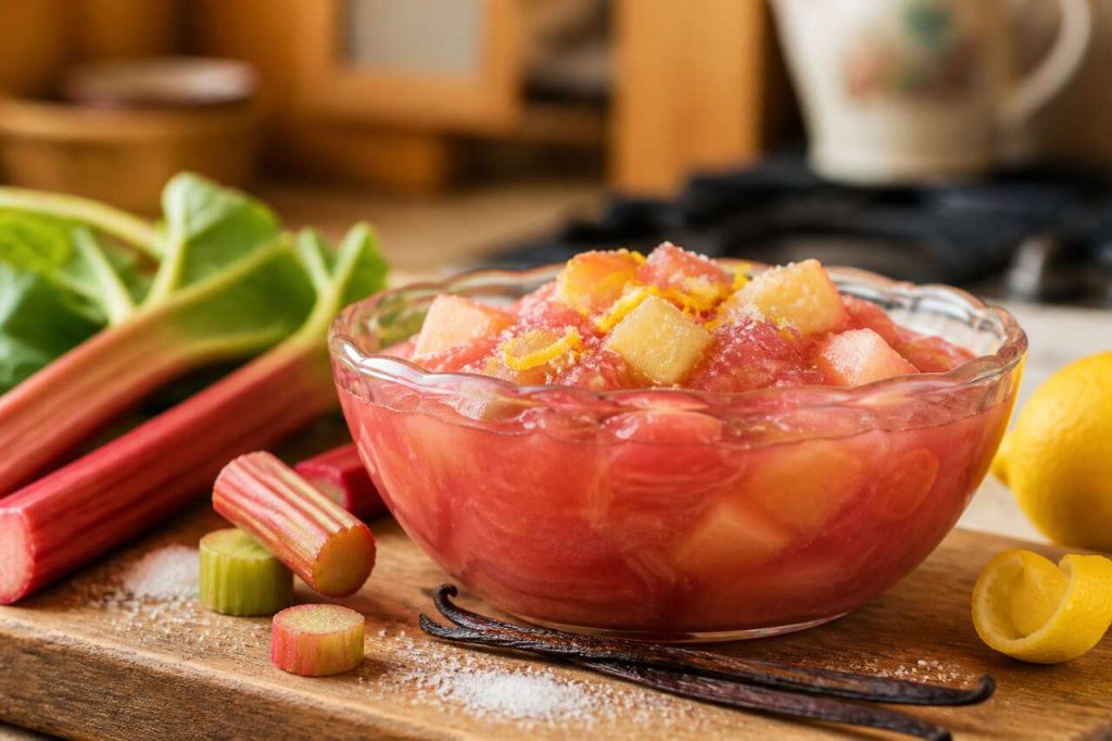 Recette de compote de rhubarbe maison facile et rapide