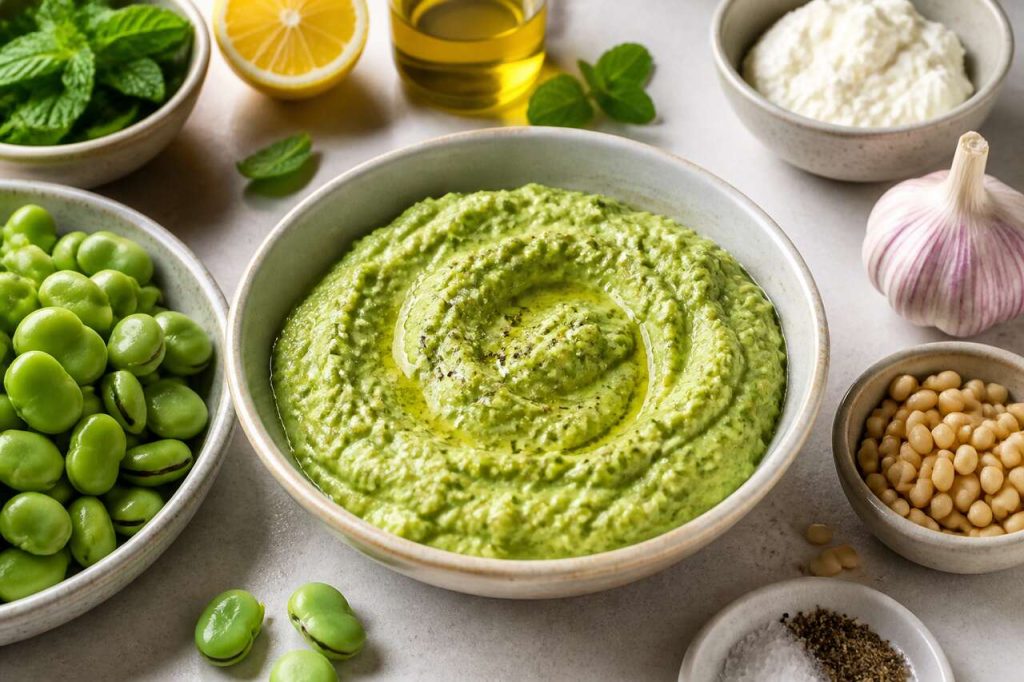 Recette de pesto de fèves : frais, simple et savoureux