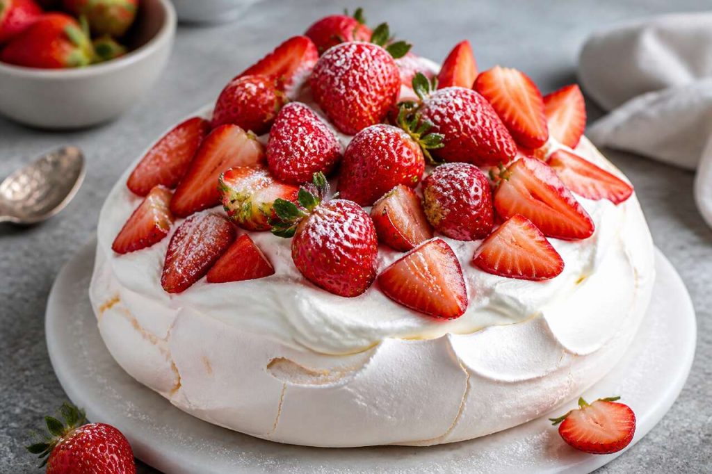 Recette de pavlova à la fraise : un dessert léger et gourmand