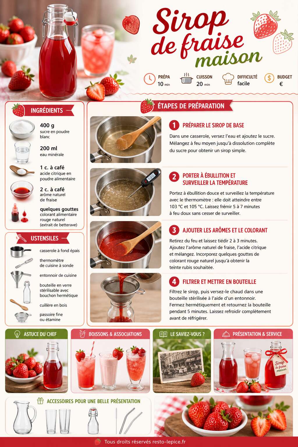 Fiche recette Recette de gin &agrave; la fraise maison : simple et rafra&icirc;chissante