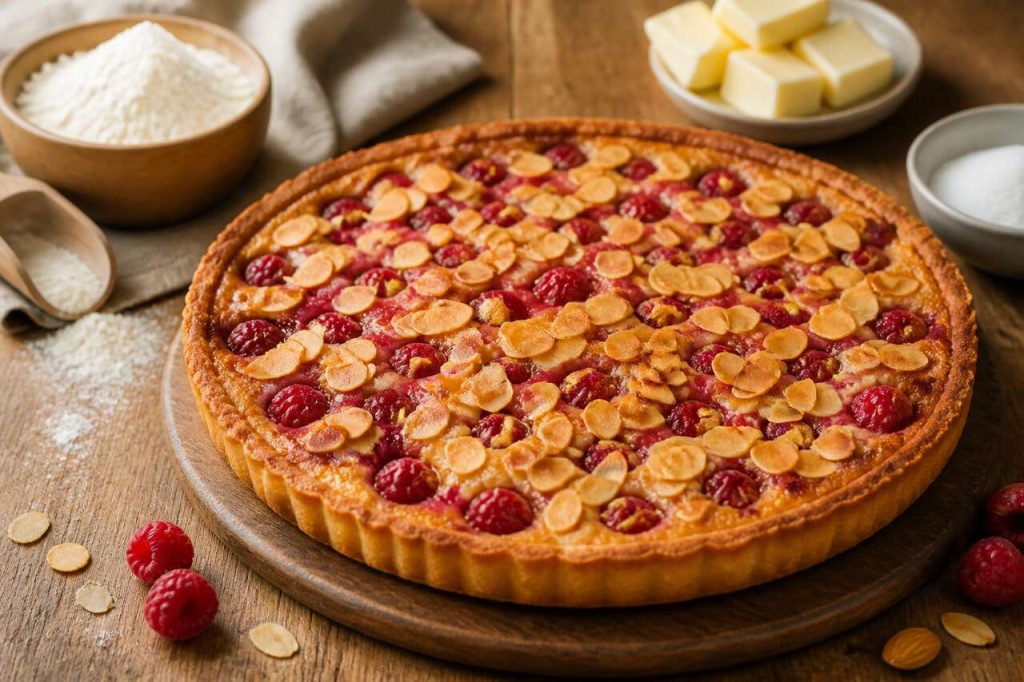 Recette de tarte amandine aux framboises