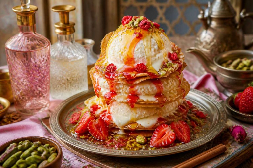 Recette du sundae façon baklava à la fraise et à la pistache