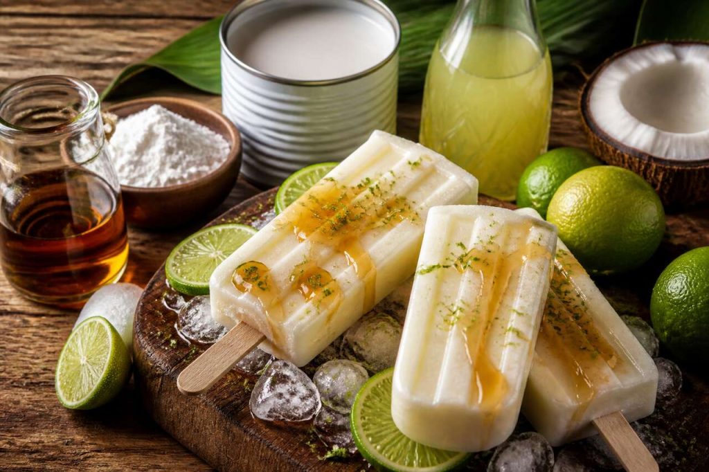 Recette de glaces au lait de coco et au citron vert