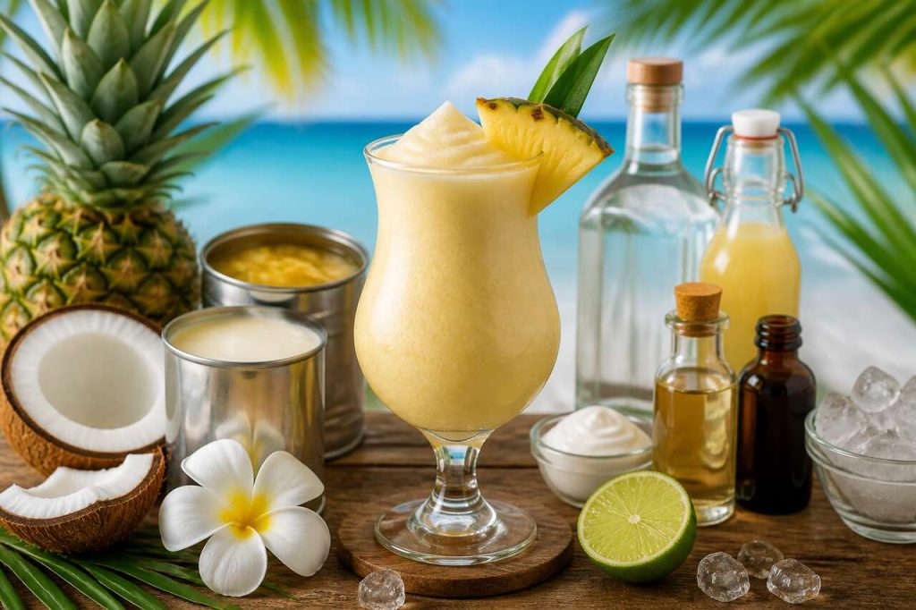 Recette de cocktail façon punch à la noix de coco et à l'ananas
