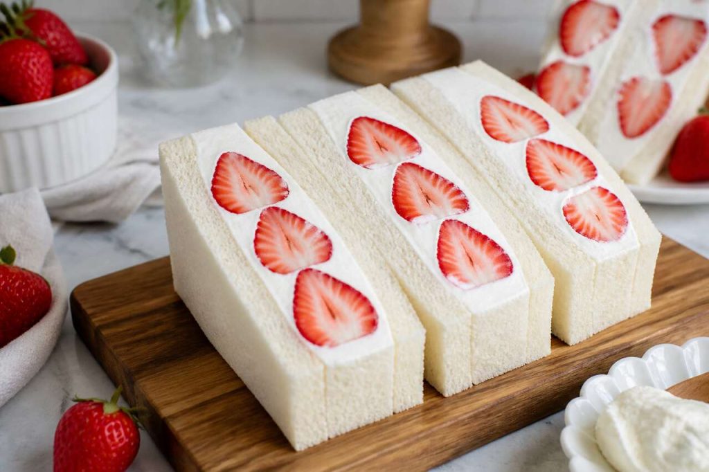 Recette du sandwich à la fraise façon sando