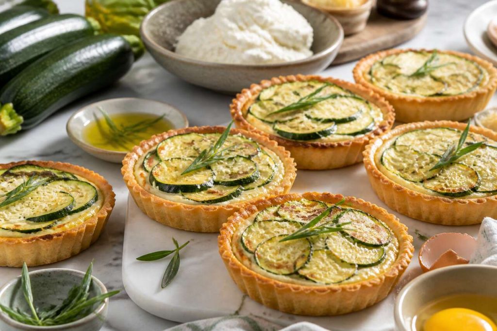 Tartelettes aux courgettes, ricotta et estragon : la recette fraîche et gourmande