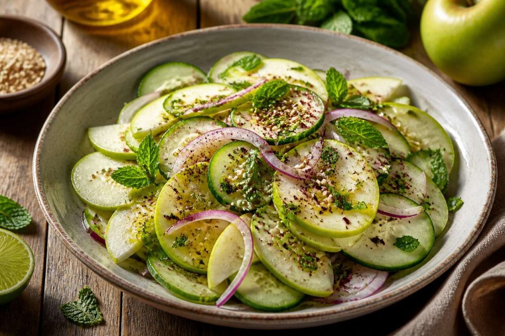 Recette de salade fraîche au concombre et à la pomme