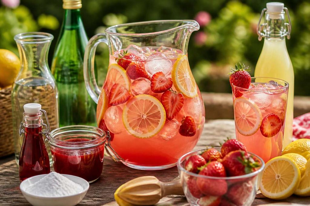 Recette de limonade à la fraise maison facile et rafraîchissante