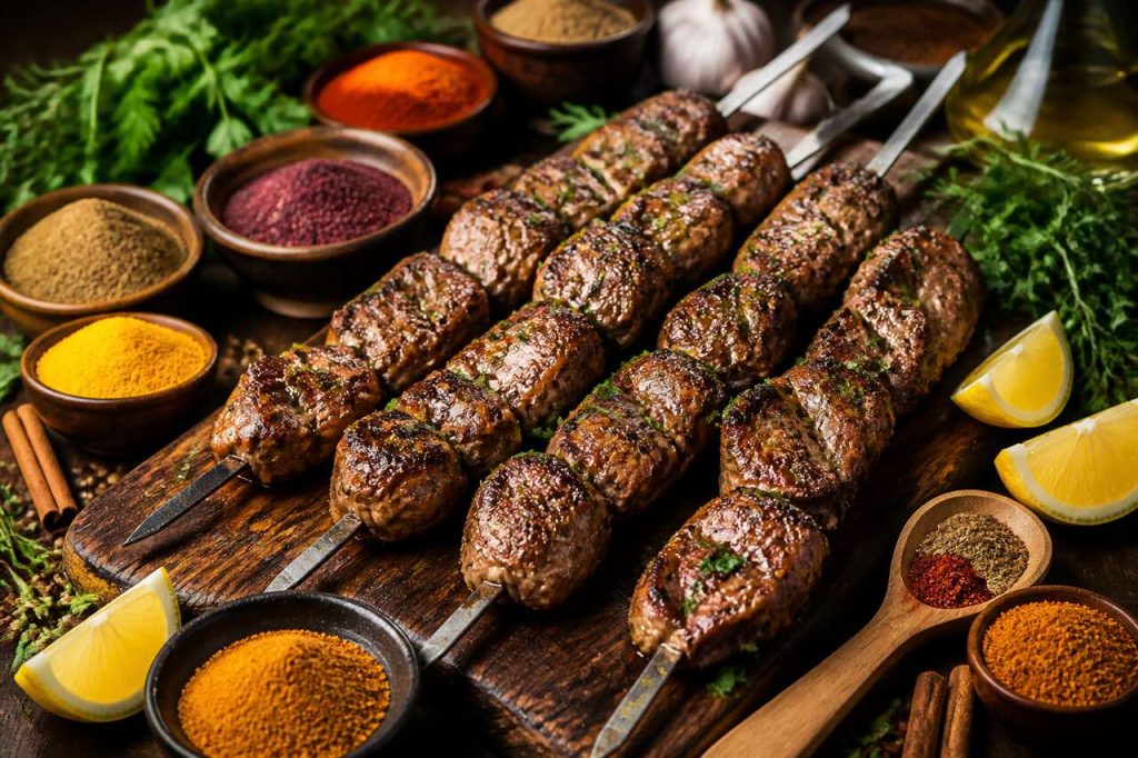 Recette de brochettes d'agneau épicé grillées