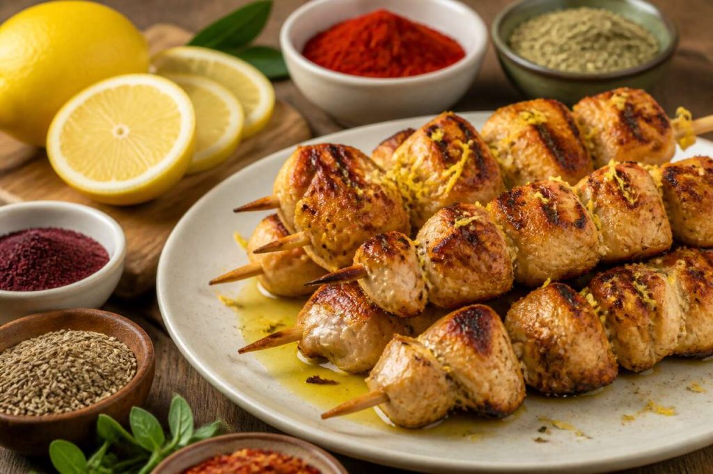 Recette de brochettes de poulet au citron