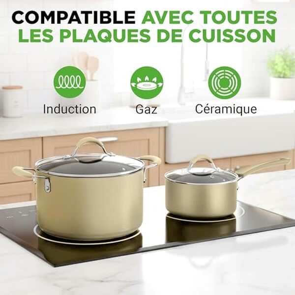 Découvrez notre test complet de la batterie de cuisine antiadhésive NutriChef 20 pièces : qualité, durabilité et performance en cuisine