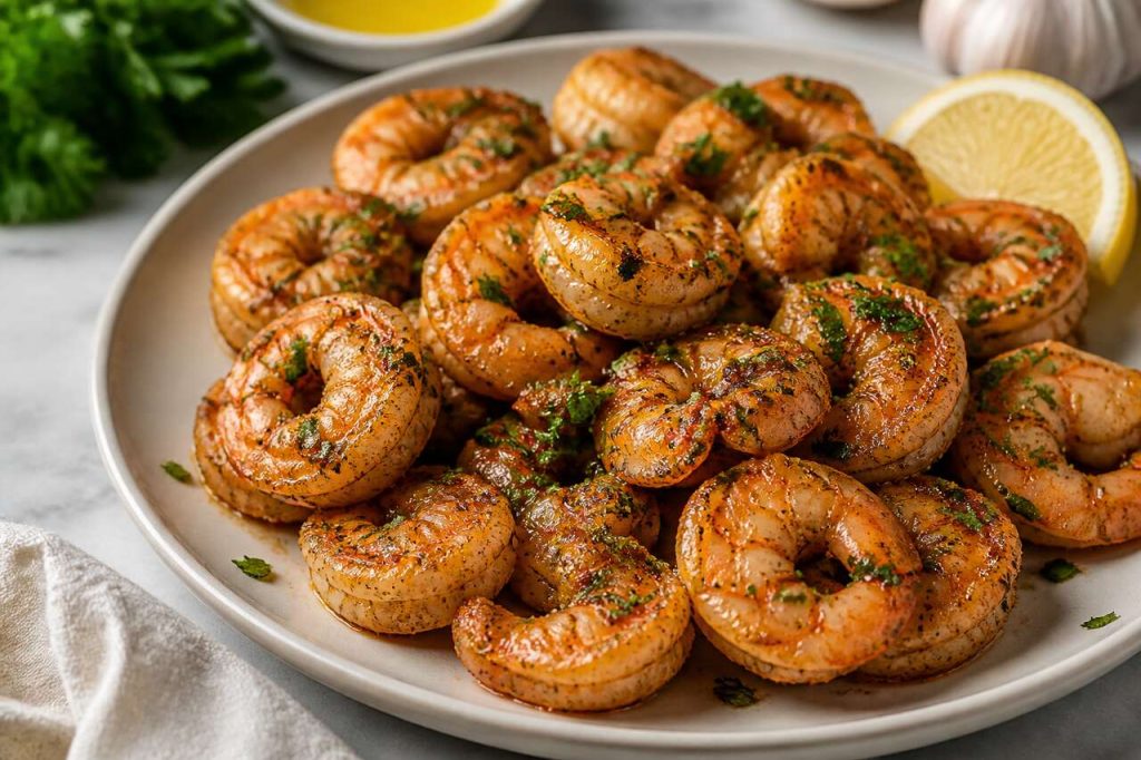 Recette de crevettes au beurre d'ail et cumin