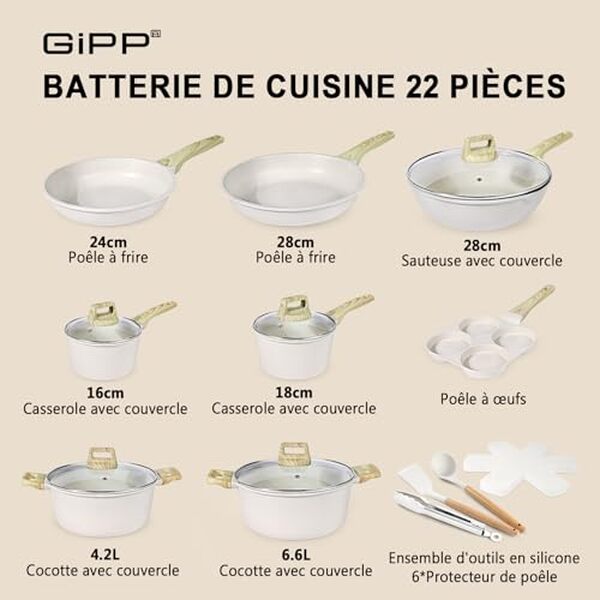 Découvrez notre test détaillé du lot de 22 ustensiles de cuisine GiPP en céramique sans PFAS : qualité, durabilité et sécurité alimentaire analysées.