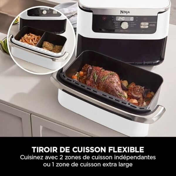 Découvrez notre test détaillé de la friteuse Ninja Foodi FlexDrawer 10.4 L. Performances 7-en-1, capacité généreuse et résultats culinaires : tous les détails pour bien choisir.