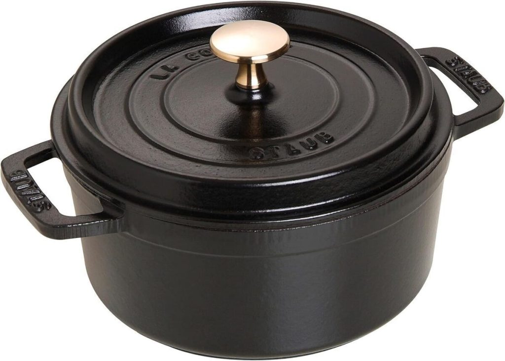 Test cocotte en fonte STAUB 18 cm, noire
