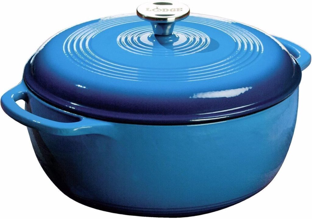 Test Lodge cocotte en fonte bleue 5, 68 l