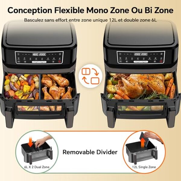 Découvrez notre test détaillé de l'air fryer 12L double zones. Performances, polyvalence et puissance : tous les avis pour bien choisir votre appareil de cuisson.