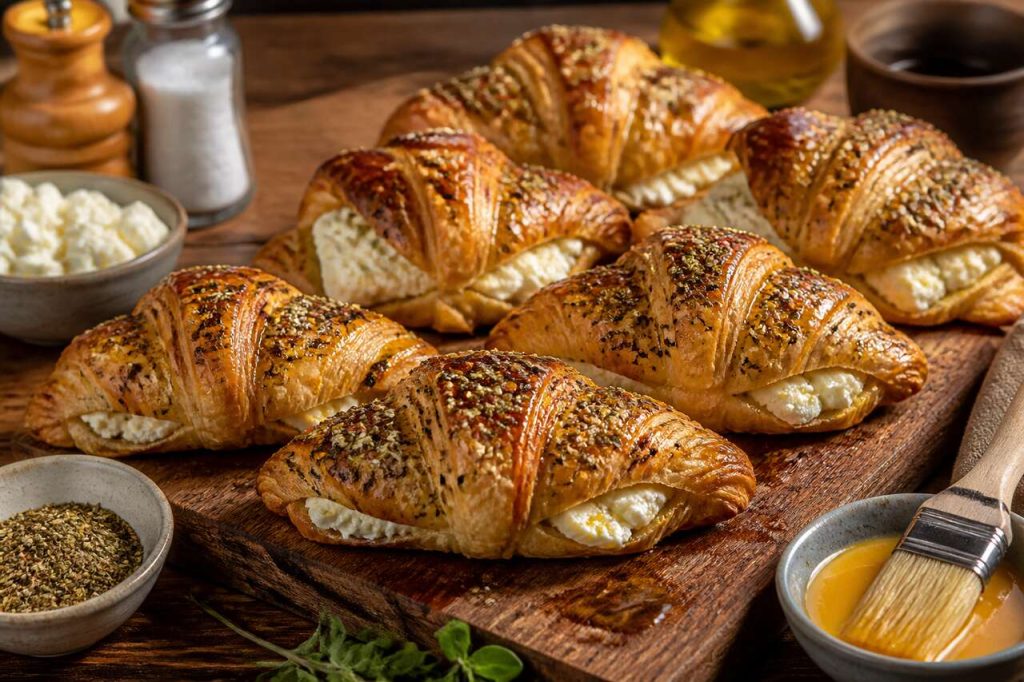 Recette de croissants au zaatar et à la feta