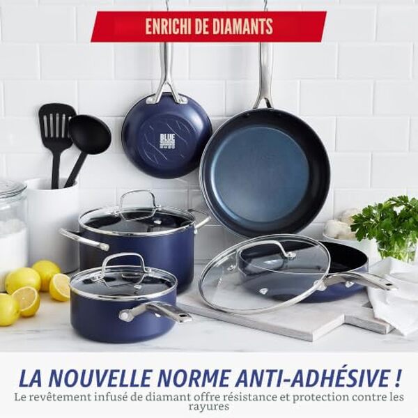 Découvrez notre test complet des ustensiles Blue Diamond CC001602-001. Performance antiadhésive, durabilité et qualité : le guide d'achat complet pour bien choisir.