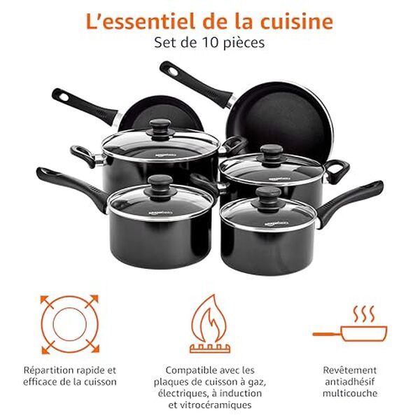 Découvrez notre avis détaillé sur les ustensiles de cuisine antiadhésifs Amazon Basics : performances, durabilité et meilleur rapport qualité-prix du marché.