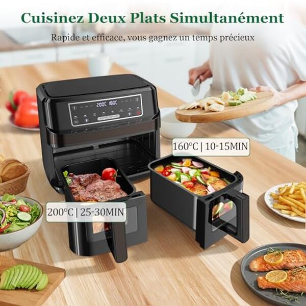 Découvrez notre test détaillé de l'air fryer double compartiment 10L sans huile 2600W : performances, avantages et inconvénients pour bien choisir votre appareil. 
