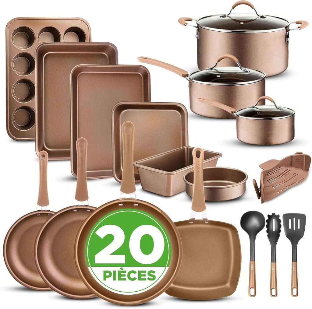 Test : batterie de cuisine Nutrichef 20 pièces antiadhésive