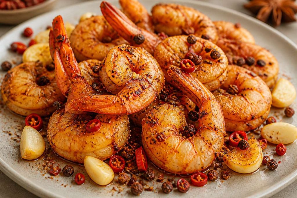 Recette de crevettes au sel et au poivre