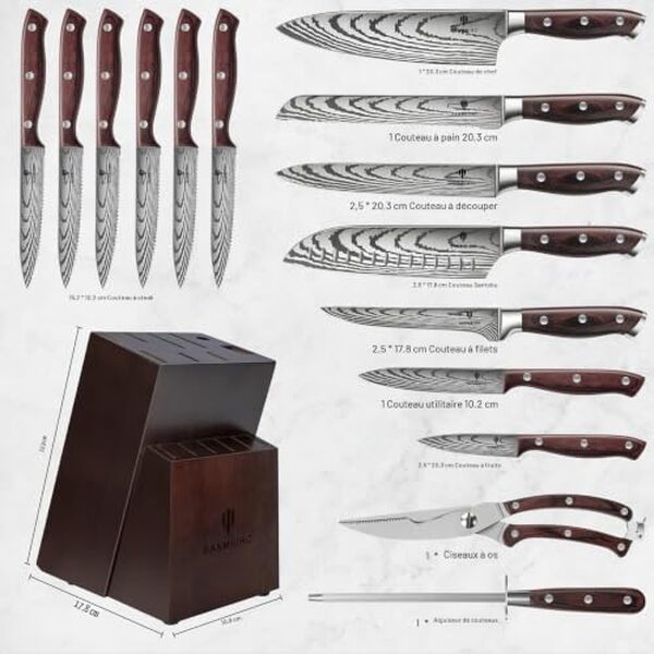 Découvrez notre test détaillé de l'ensemble de couteaux Sanmeiho 16 pièces. Analyse complète de la qualité, du tranchant et des performances de ce set de cuisine professionnel. 